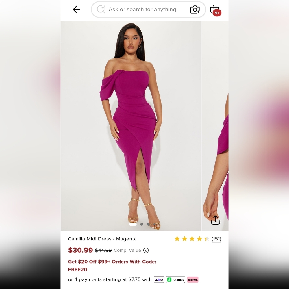 Elegant Purple Off-Shoulder Dress